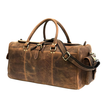Haflinger Brown Genuine Leather Weekend Bag